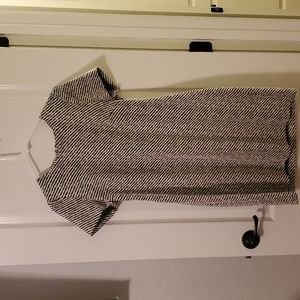 Calvin Klein Jacquard Ponte-Knit Short Sheath Dress Black Size 10